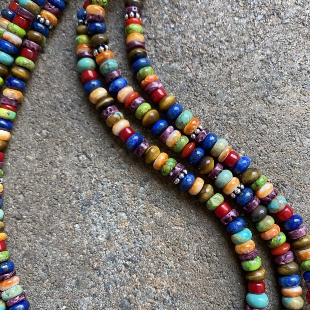 Sterlingsilver Multistrand Multistone Beadnecklace - image 7